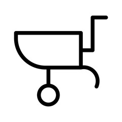 wheelbarrow line icon