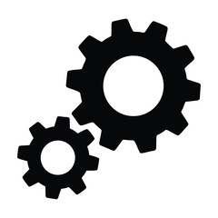 Gears mechanism cogwheel engineering machine settings icon vector illustration graphic design element