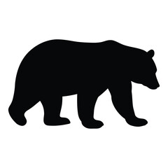 Black bear silhouette vector image for wildlife designs and animal related graphic projects online use