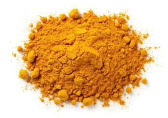 Turmeric powder isolated on white background