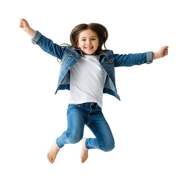 happy boy jumping