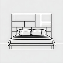 modern bedroom interior with bed