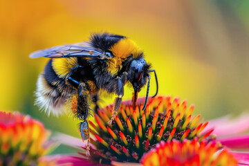 Bumble bee on a flower