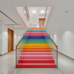 Obraz premium The staircase of the building is very beautiful.