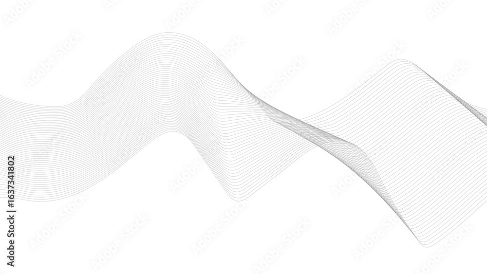 Poster abstract grey wavy lines background. abstract grey smooth element swoosh speed wave modern.