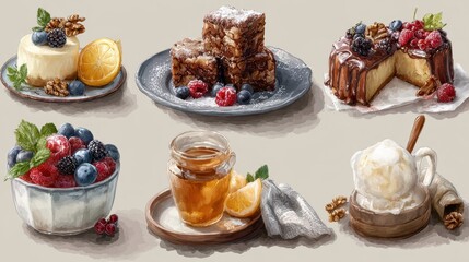 Dessert Treats: Cakes, Berries & Tea
