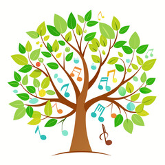 Obraz premium vector tree with leaves