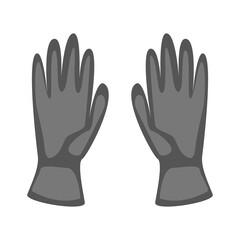 Medical Glove Icon – Flat Design on White Background. Simple and clean vector illustration representing healthcare, hygiene, safety, and protective equipment.