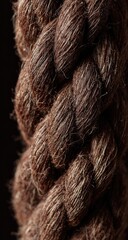 Close-up of a thick, braided rope