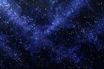 Obraz premium Abstract Indigo Galaxy Clusters and Nebulae in Cosmic Detail for Stunning Space Photography Art