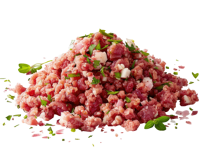 Pile of seasoned ground meat