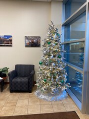 christmas tree in living room