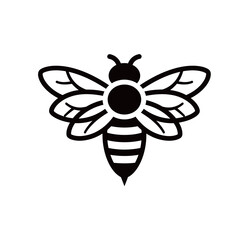 silhouette image of a bee with a transparent background