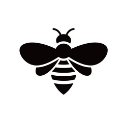 silhouette image of a bee with a transparent background