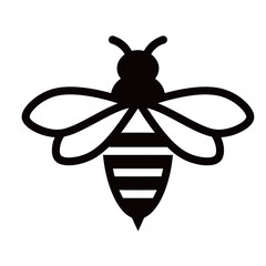 silhouette image of a bee with a transparent background