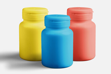 Pill Bottle Mockup Isolated Background