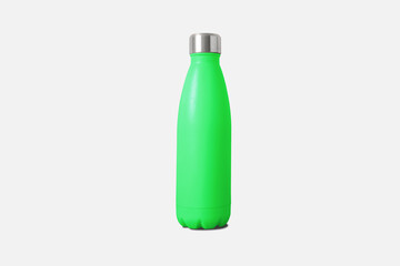 Vacuum Flask Water Bottle Mockup Isolated Background