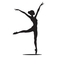 vector silhouette of a ballet dancer