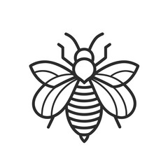 World Bee Day badge design, circular stamp with bee icon and laurel leaves, on white background.