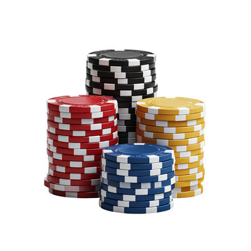 stack of poker chips isolated on transparent background Remove png, Clipping Path, pen tool
