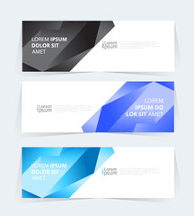 Naklejka premium Geometric banner design with Vector presentation template.