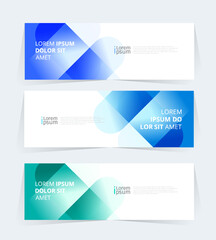 Fototapeta premium Geometric banner design with Vector presentation template.