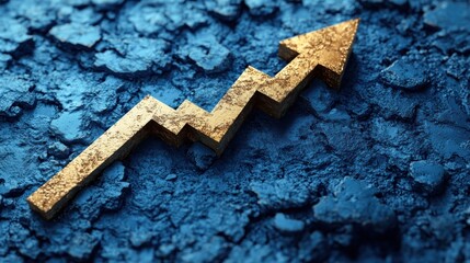 A luxurious golden arrow leading forward illustrates innovation, progress, and the relentless pursuit of excellence.