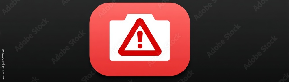Poster bold red arrow on a white rectangular sign indicating direction and providing guidance for navigatio