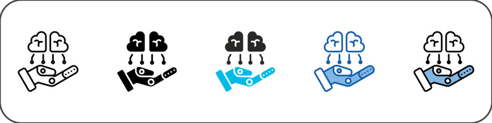 Artificial Intelligence Icon Pack Multistyle Illustration