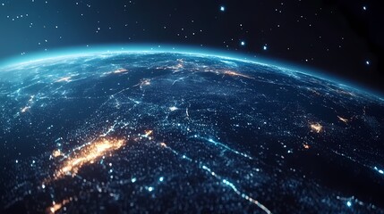 Obraz premium Earthrise sunrise space exploration cosmos night