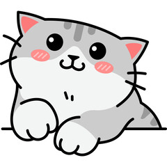 Cat Head Illustration