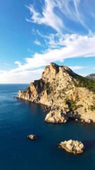 Fototapeta premium Coastal mountain panorama