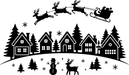 Christmas House Vector Art