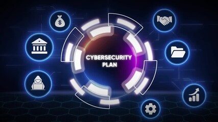 Digital cybersecurity plan concept for protecting business data and financial assets - Powered by Adobe