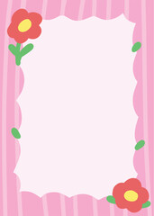 cute pink frame illustration