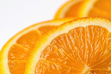 Detailed macro of fresh orange slice