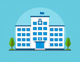 Flat illustration of a hospital building (1)