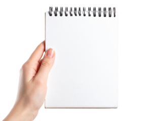  Female Hand Holding Closed Notepad with Elastic Ban