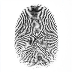 High-resolution photograph of a fingerprint isolated on a white background, perfect for security and identification concepts