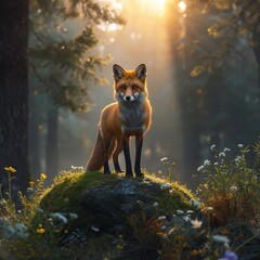 fox in the woods