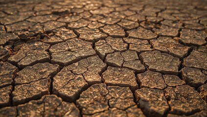 Cracked Earth's Scars: A stark portrayal of environmental damage, illustrating the effects of drought and climate change on the planet