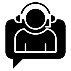 Consulting glyph icon