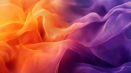 Obraz premium Abstract waves blend orange and purple hues, creating a sense of movement.