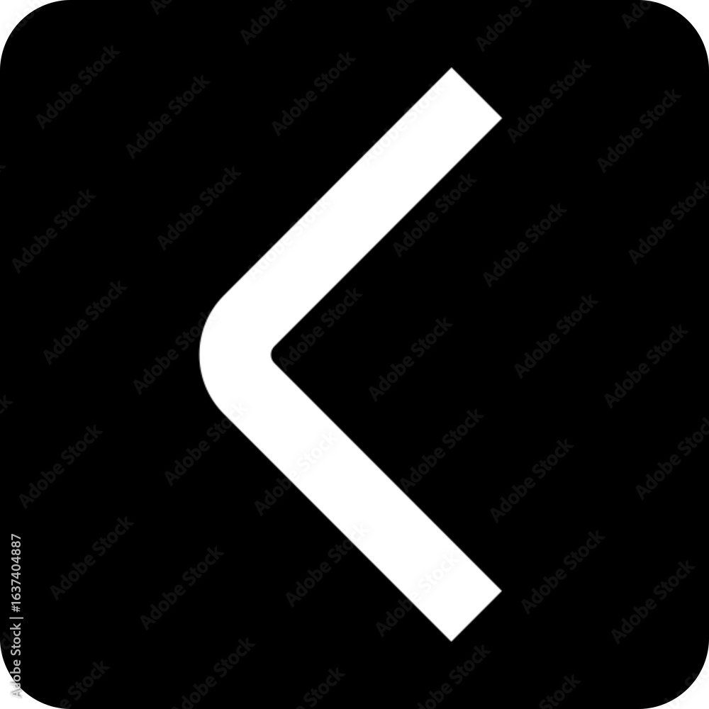 Poster left angle arrow icon for back navigation