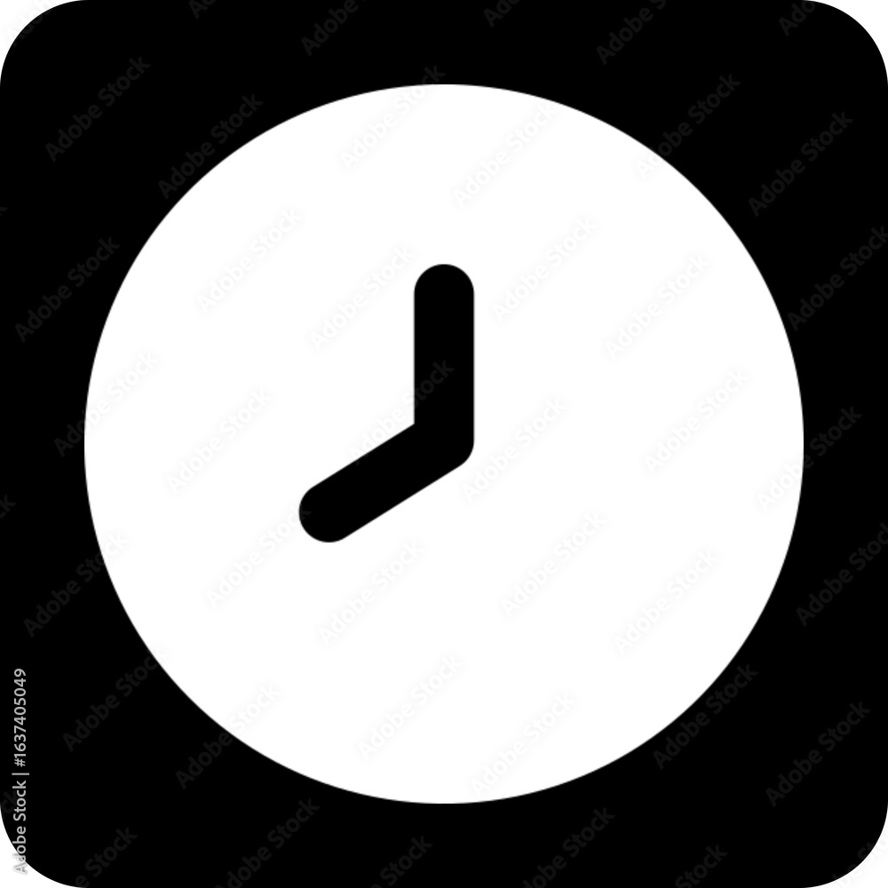 Poster classic clock icon for time and scheduling