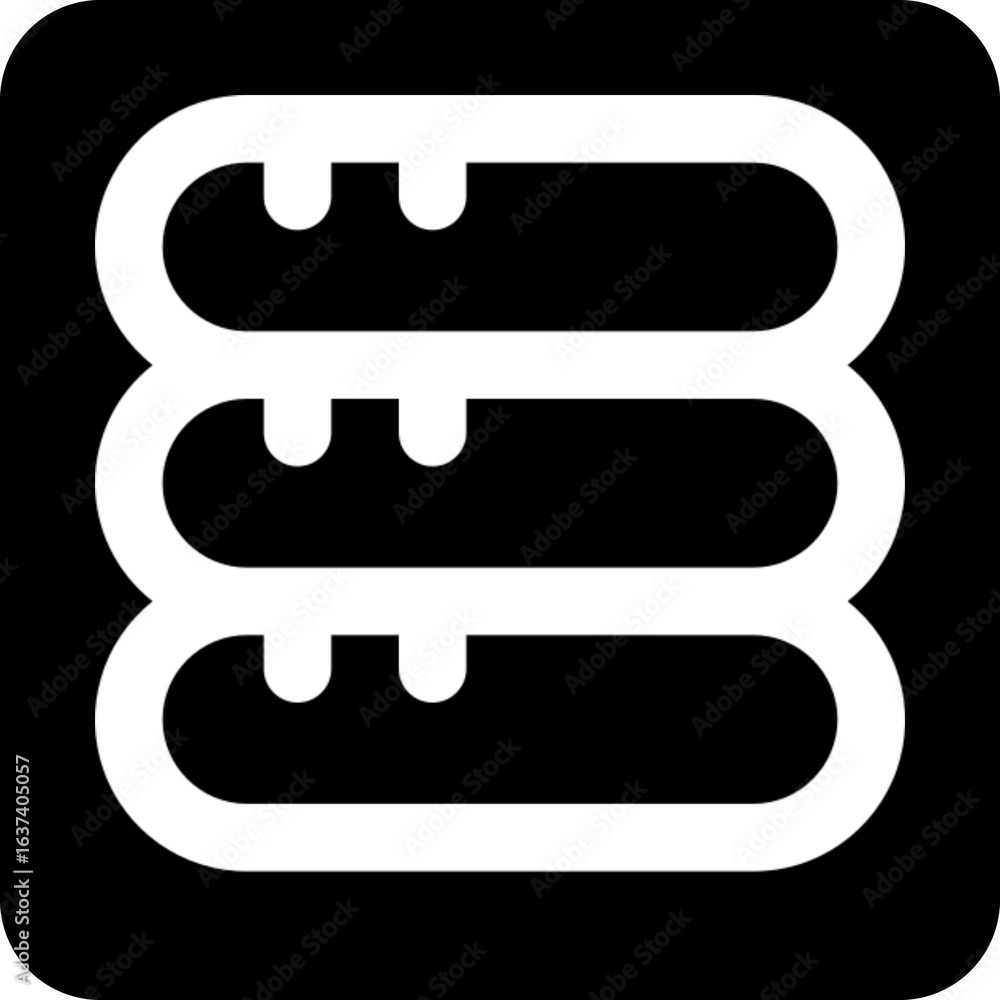 Poster database storage icon for information systems