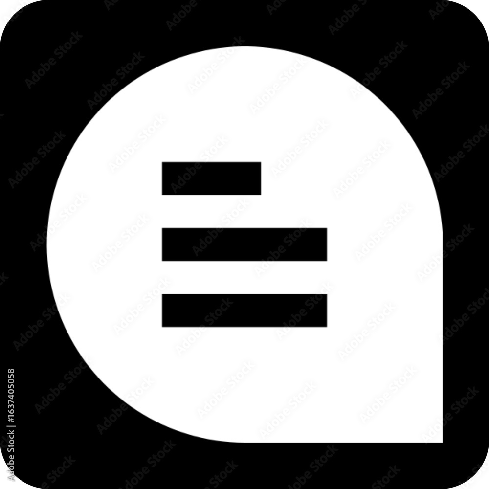 Poster speech bubble comment icon for messaging