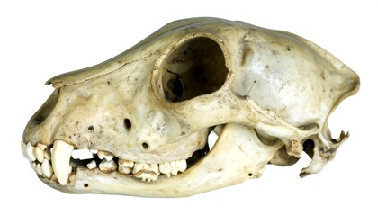 Side view of a mammal skull