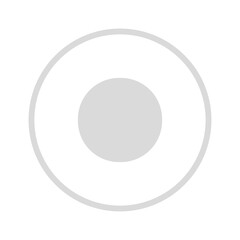 グレーの録音･録画･撮影ボタンの線画アイコン - シンプルでおしゃれな半透明のRECマークのUI素材