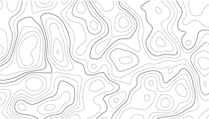Fototapeta premium Topography map layout with abstract contour terrain lines and smooth relief structure in vector style for outdoor adventure and poster use